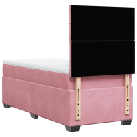 Produktbild för Ramsäng med madrass rosa 80x200 cm sammet