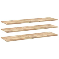 Produktbild för Svävande hyllor 3 st 160x40x2 cm obehandlat massivt akaciaträ