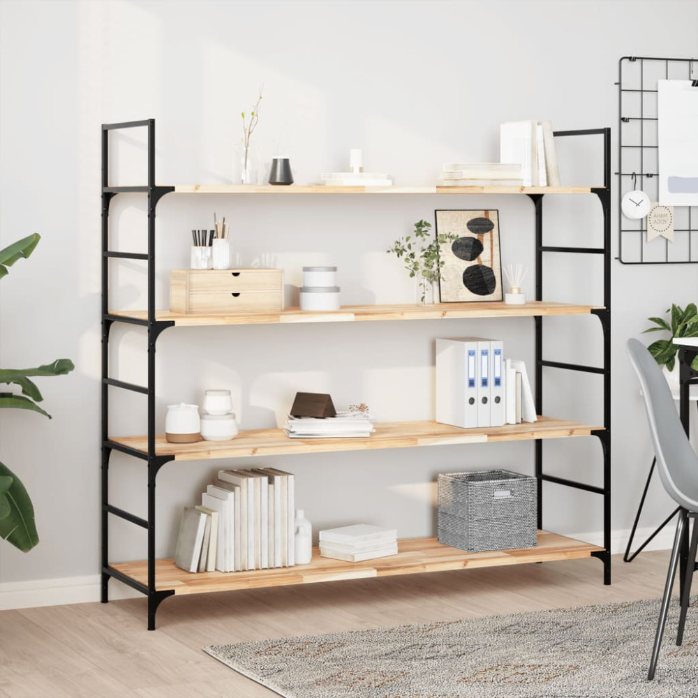 Produktbild för Svävande hylla 160x40x2 cm obehandlat massivt akaciaträ