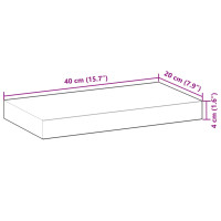 Produktbild för Svävande hylla 40x20x4 cm behandlat massivt akaciaträ