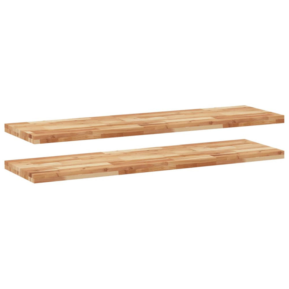 Produktbild för Svävande hyllor 2 st 160x40x4 cm behandlat massivt akaciaträ
