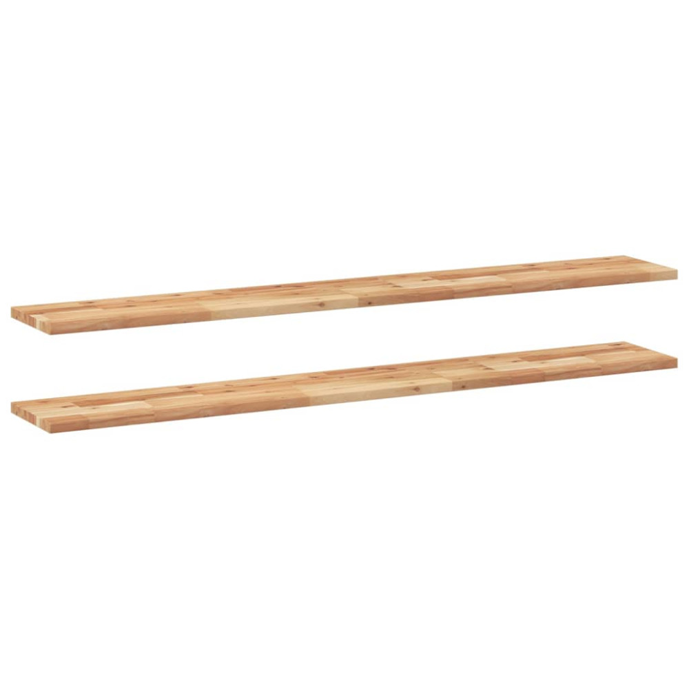 Produktbild för Svävande hyllor 2 st 140x20x2 cm behandlat massivt akaciaträ