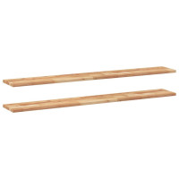 Produktbild för Svävande hyllor 2 st 140x20x2 cm behandlat massivt akaciaträ