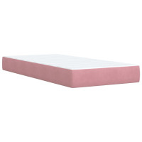 Produktbild för Ramsäng med madrass rosa 80x200 cm sammet