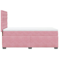 Produktbild för Ramsäng med madrass rosa 80x200 cm sammet