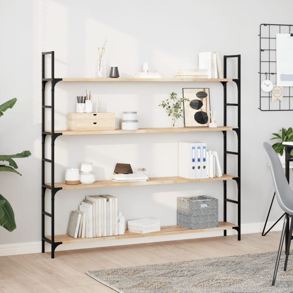 Produktbild för Svävande hyllor 3 st 160x20x2 cm obehandlat massivt akaciaträ