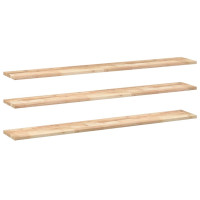 Produktbild för Svävande hyllor 3 st 160x20x2 cm obehandlat massivt akaciaträ