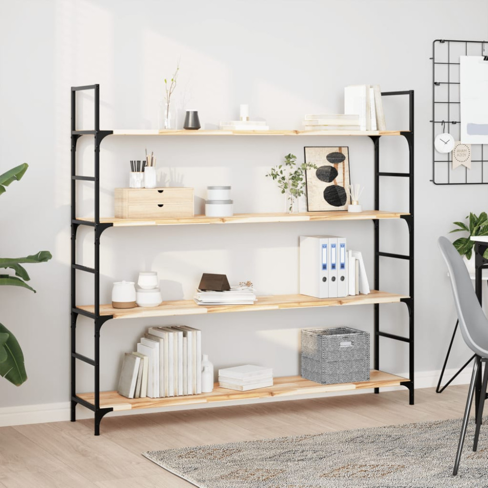 Produktbild för Svävande hyllor 2 st 120x30x2 cm obehandlat massivt akaciaträ