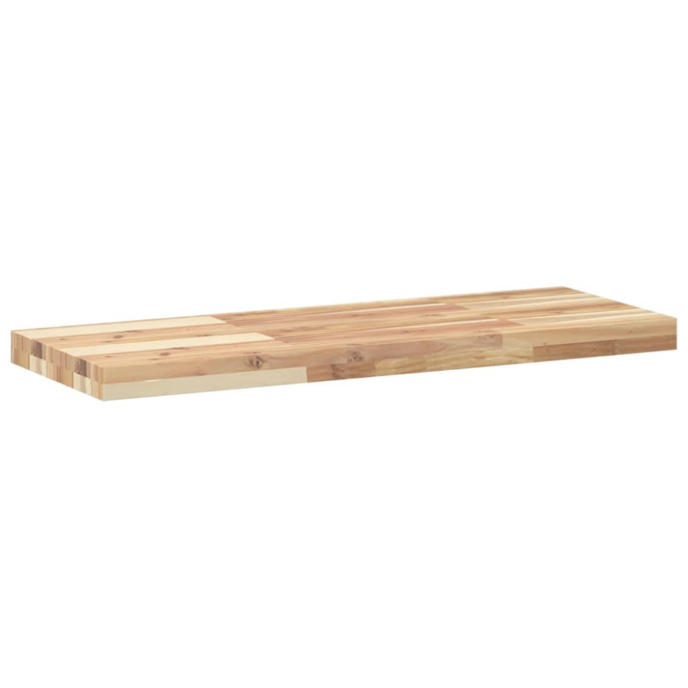 Produktbild för Svävande hyllor 2 st 80x30x4 cm obehandlat massivt akaciaträ