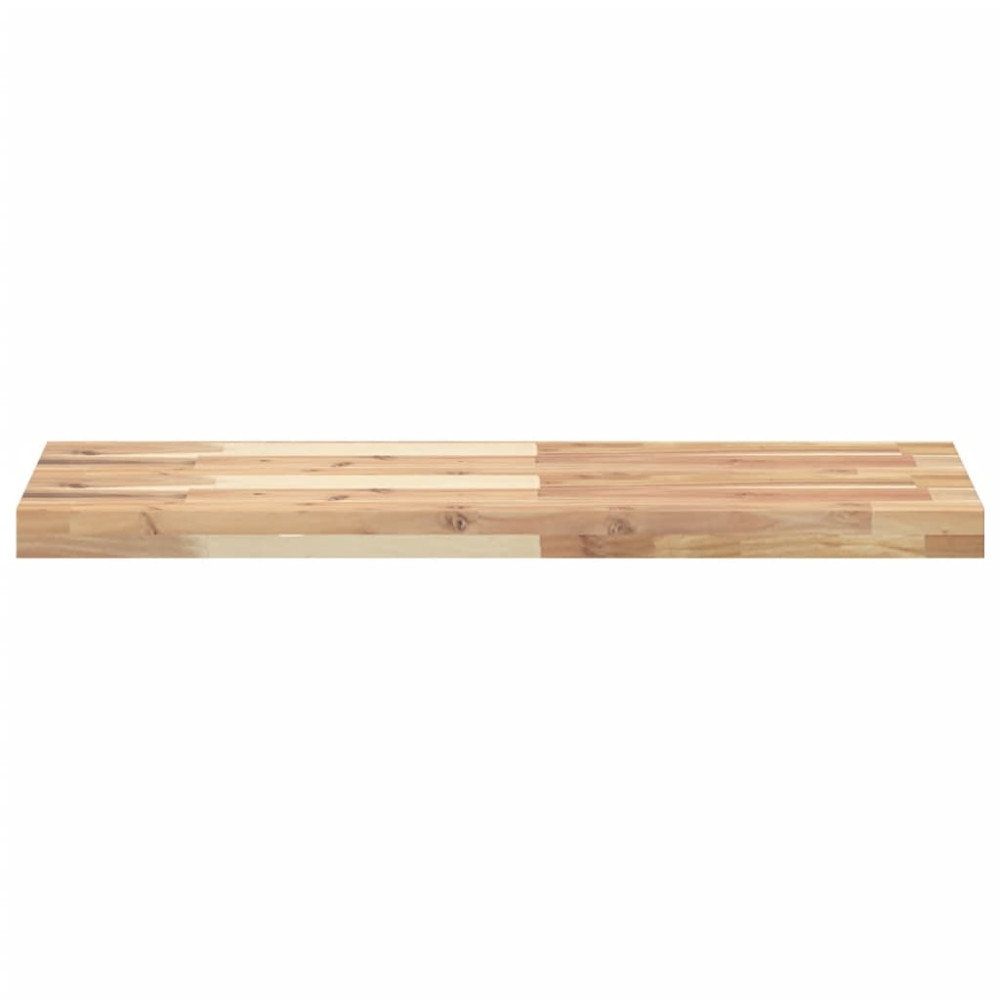 Produktbild för Svävande hyllor 2 st 80x30x4 cm obehandlat massivt akaciaträ