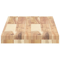Produktbild för Svävande hyllor 2 st 80x30x4 cm obehandlat massivt akaciaträ