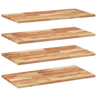 Produktbild för Svävande hyllor 4 st 100x40x2 cm behandlat massivt akaciaträ