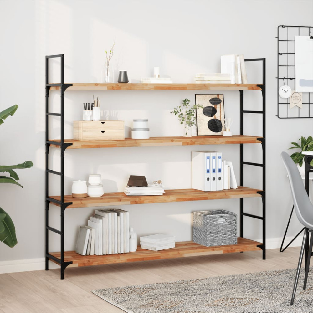 Produktbild för Svävande hyllor 4 st 160x30x4 cm behandlat massivt akaciaträ