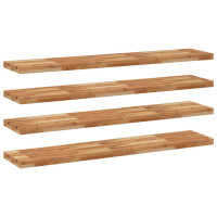 Produktbild för Svävande hyllor 4 st 160x30x4 cm behandlat massivt akaciaträ