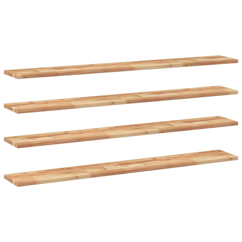 Produktbild för Svävande hyllor 4 st 160x20x2 cm behandlat massivt akaciaträ
