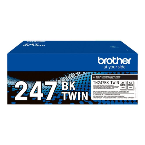 Brother Brother TN247BK TWIN - 2-pack - Lång livslängd - svart - original - tonerkassett