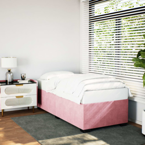 vidaXL Sängram rosa 80x200 cm sammet - Sängar & Sängramar