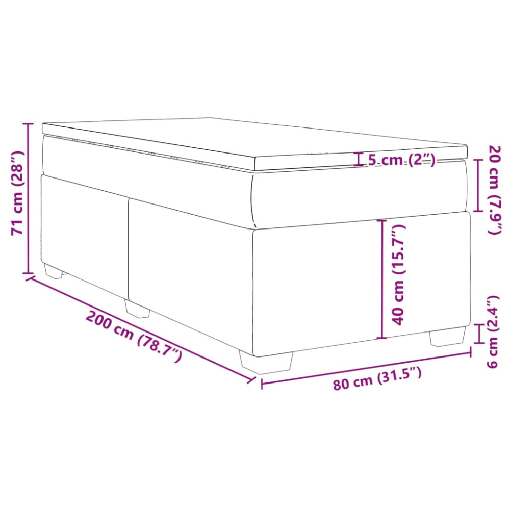 Produktbild för Ramsäng med madrass rosa 80x200 cm sammet