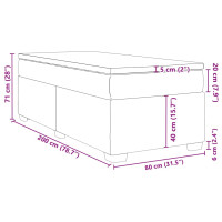 Produktbild för Ramsäng med madrass rosa 80x200 cm sammet