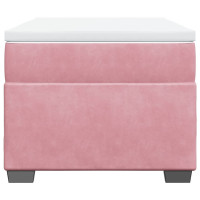 Produktbild för Ramsäng med madrass rosa 80x200 cm sammet