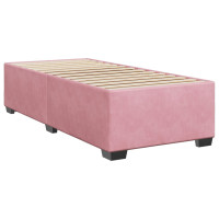 Produktbild för Ramsäng med madrass rosa 80x200 cm sammet