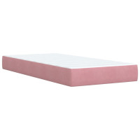Produktbild för Ramsäng med madrass rosa 80x200 cm sammet