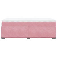 Produktbild för Ramsäng med madrass rosa 80x200 cm sammet