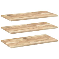 Produktbild för Svävande hyllor 3 st 100x40x2 cm obehandlat massivt akaciaträ