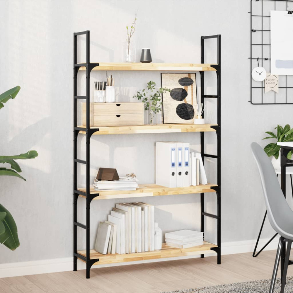 Produktbild för Svävande hyllor 3 st 100x20x4 cm obehandlat massivt akaciaträ