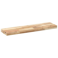 Produktbild för Svävande hyllor 3 st 100x20x4 cm obehandlat massivt akaciaträ