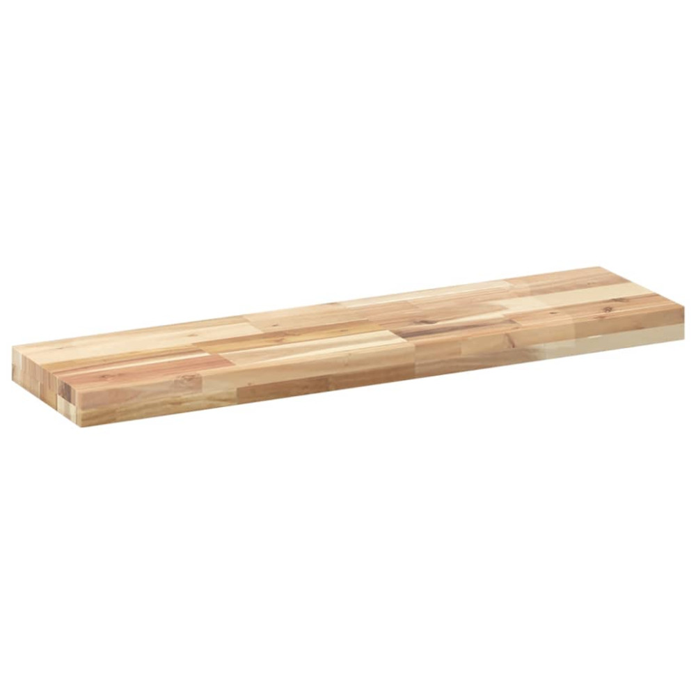 Produktbild för Svävande hyllor 3 st 100x20x4 cm obehandlat massivt akaciaträ