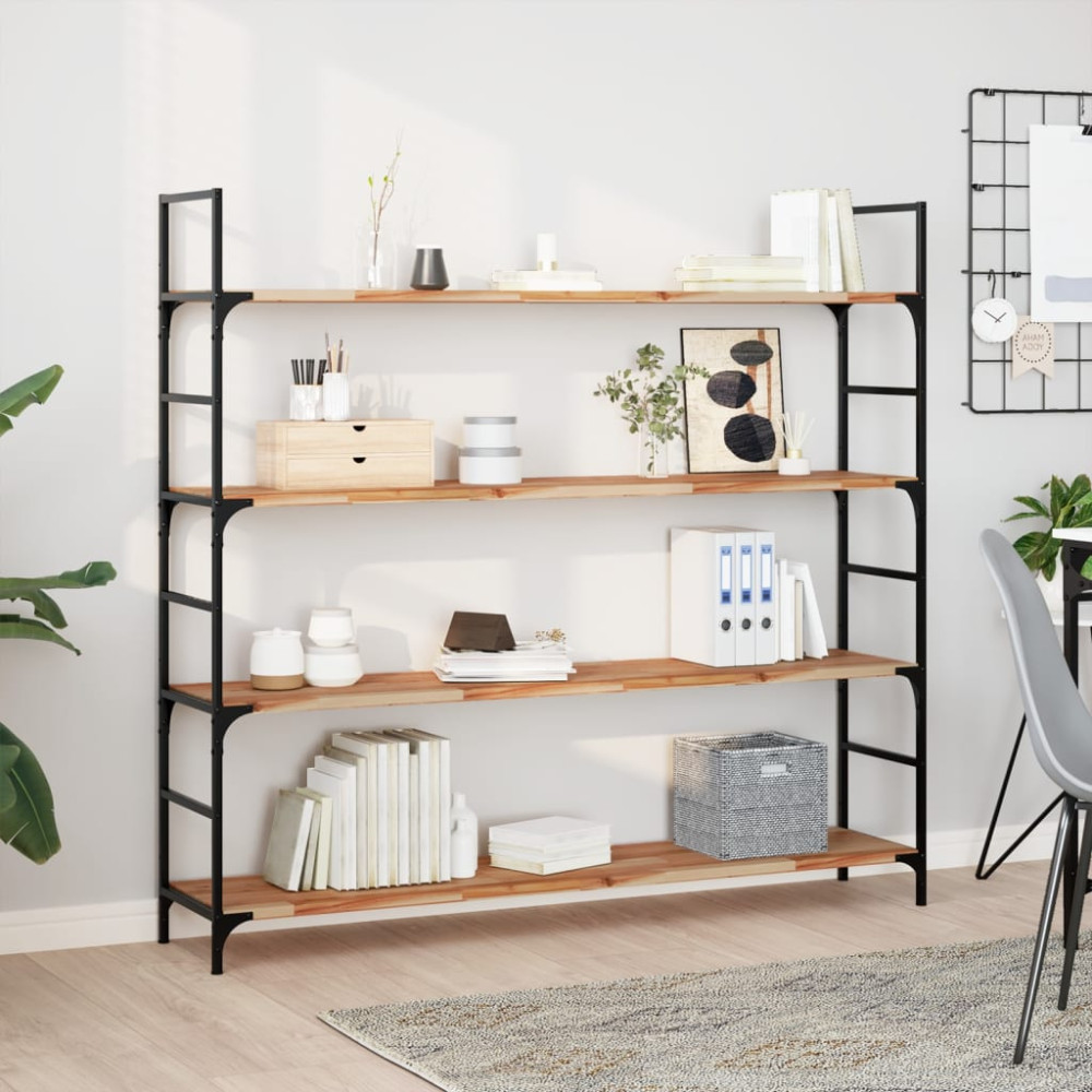 Produktbild för Svävande hyllor 2 st 140x30x2 cm behandlat massivt akaciaträ