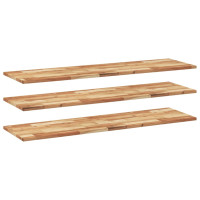 Produktbild för Svävande hyllor 3 st 120x40x2 cm behandlat massivt akaciaträ