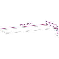 Produktbild för Svävande hylla 140x40x2 cm behandlat massivt akaciaträ