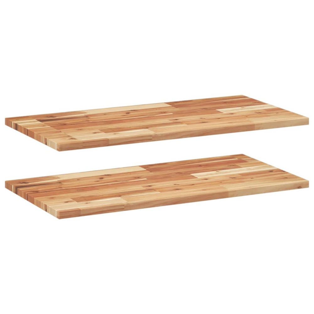 Produktbild för Svävande hyllor 2 st 60x40x2 cm behandlat massivt akaciaträ