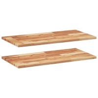Produktbild för Svävande hyllor 2 st 60x40x2 cm behandlat massivt akaciaträ