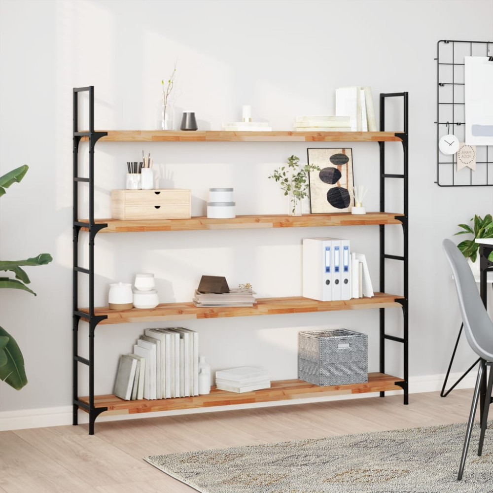 Produktbild för Svävande hyllor 2 st 120x20x4 cm behandlat massivt akaciaträ