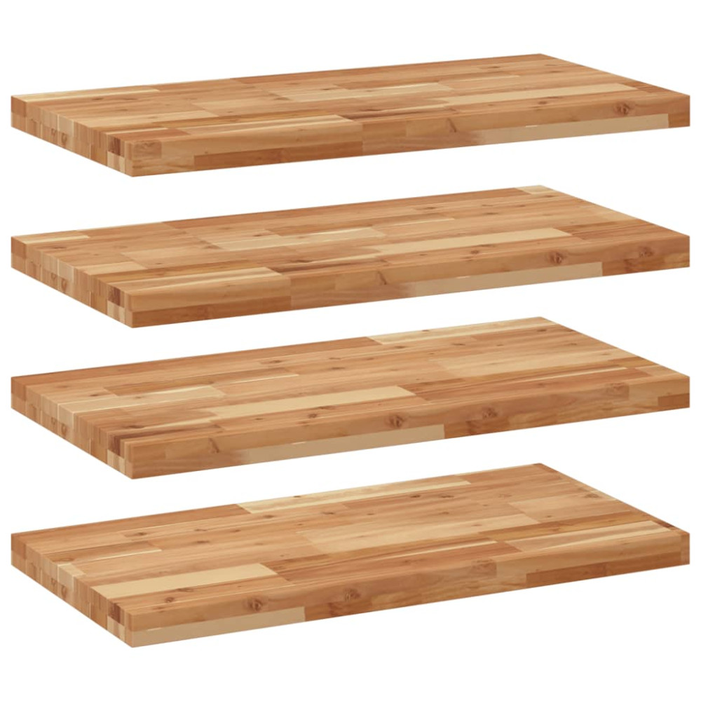 Produktbild för Svävande hyllor 4 st 100x40x4 cm behandlat massivt akaciaträ