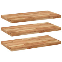 Produktbild för Svävande hyllor 3 st 80x40x4 cm behandlat massivt akaciaträ