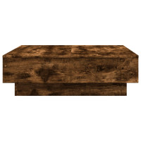 Produktbild för Soffbord rökfärgad ek 90x90x28 cm konstruerat trä
