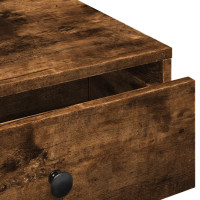 Produktbild för Soffbord rökfärgad ek 90x90x28 cm konstruerat trä