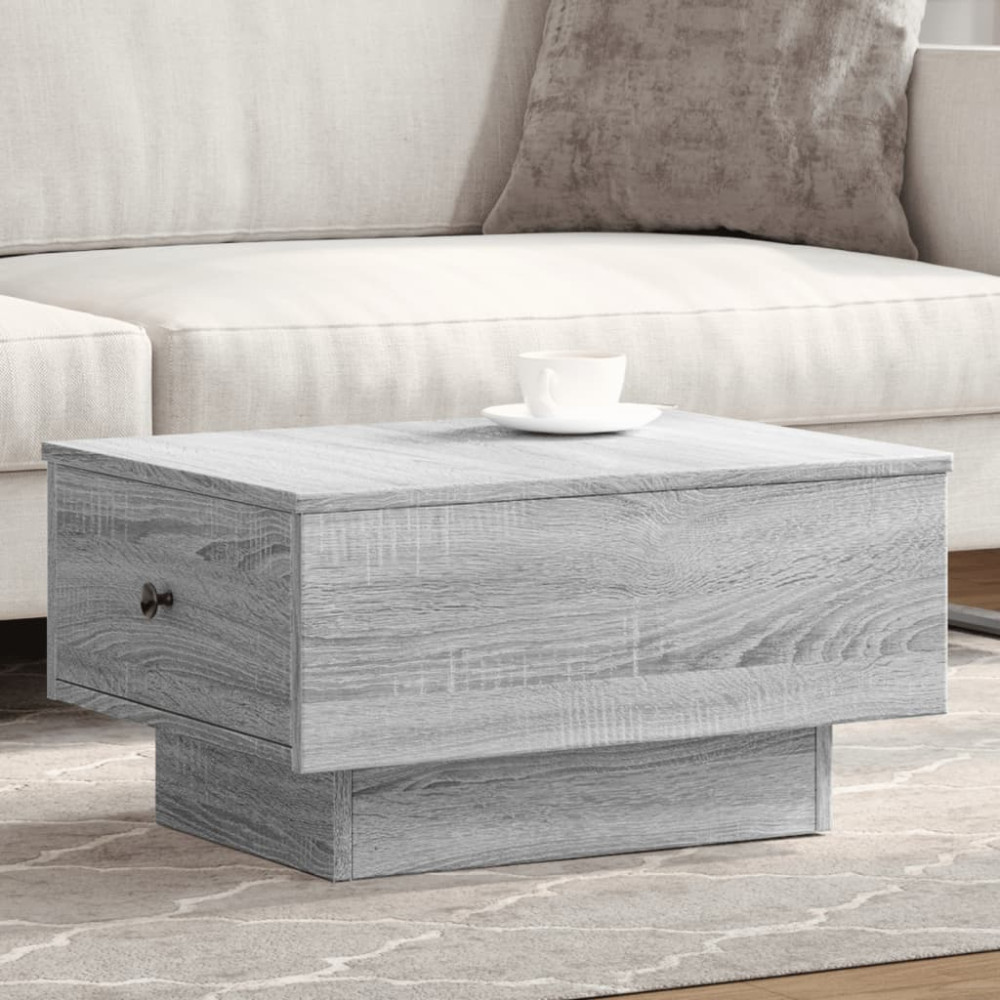 Produktbild för Soffbord grå sonoma 60x45x31 cm konstruerat trä
