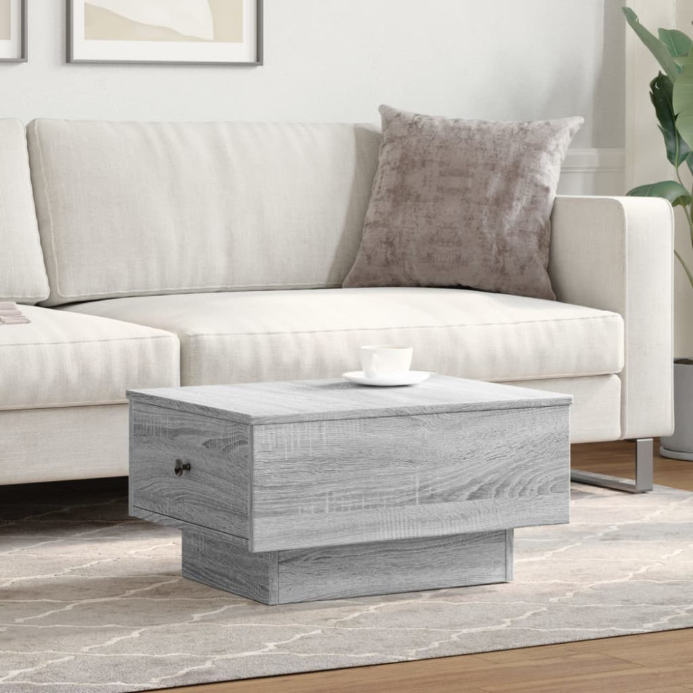 Produktbild för Soffbord grå sonoma 60x45x31 cm konstruerat trä
