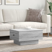 Produktbild för Soffbord grå sonoma 60x45x31 cm konstruerat trä