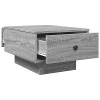 Produktbild för Soffbord grå sonoma 60x45x31 cm konstruerat trä