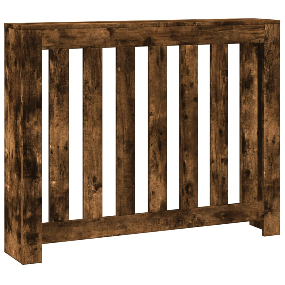 Produktbild för Elementskydd rökfärgad ek 104x20x82 cm konstruerat trä