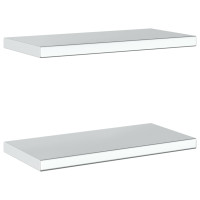 Produktbild för Vägghyllor 2 st 50x23,5x3 cm silver rostfritt stål