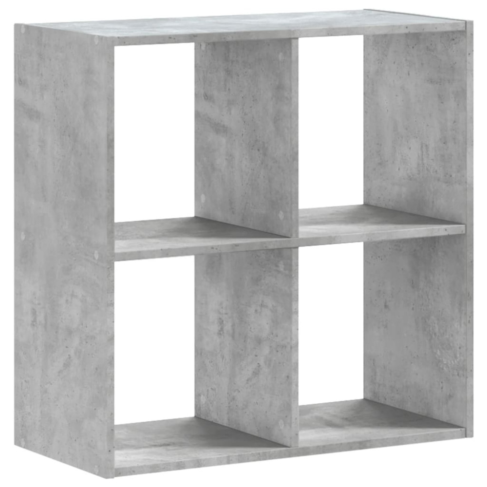 Produktbild för Bokhylla betonggrå 68,5x32x68,5 cm konstruerat trä