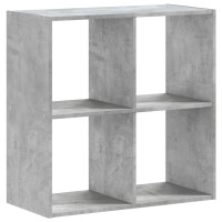 Produktbild för Bokhylla betonggrå 68,5x32x68,5 cm konstruerat trä