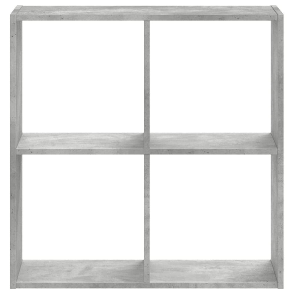 Produktbild för Bokhylla betonggrå 68,5x32x68,5 cm konstruerat trä